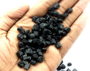 พลอยสามสีดำธรรมชาติแบบหยาบ50ชิ้น,พลอยหลวมสำหรับทำเครื่องประดับขายส่ง - Product Image 6