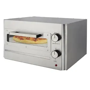 baking oven listrik yang dapat dilepas nampan Suppliers-Pembuat Roti Datar Elektrik, EPM218A-TW dengan Suhu Tinggi Pada 400 Derajat C, Batu Pizza 12 Inci, Elemen Pemanas Ganda
