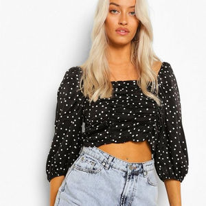 Top corto blanco para mujer, ropa de gimnasio para yoga, fitness, estilo informal - Product Image 1