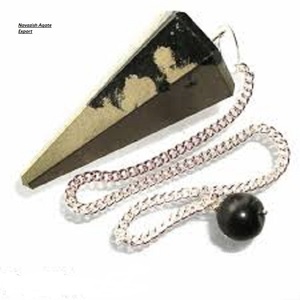 Pendule Chakra en pierres précieuses Pyrite de cristaux naturels, 1 pièce, pierre précieuse, pour la radiesthésie, la guérison, le Reiki, vente en gros - Product Image 3