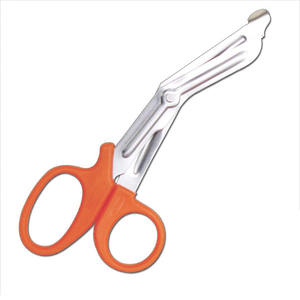 กรรไกรตัดแผล,กรรไกรอเนกประสงค์มีด้ามจับพลาสติกสีส้ม - Product Image 1