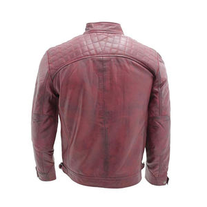 ที่มีคุณภาพสูงผู้ชายที่ขายดีที่สุดแฟชั่น2022การออกแบบรถจักรยานยนต์หนังแจ็คเก็ต - Product Image 6