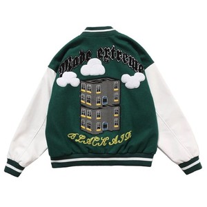 Blouson universitaire unisexe brodé sur mesure blouson letterman de l'équipe scolaire blouson bombardier léger coupe ajustée de style universitaire - Product Image 2