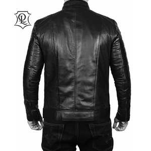 Veste universitaire décontractée coupe ajustée pour hommes avec manches en cuir chauffantes, col montant, tissu de laine, service OEM pour l'hiver - Product Image 5