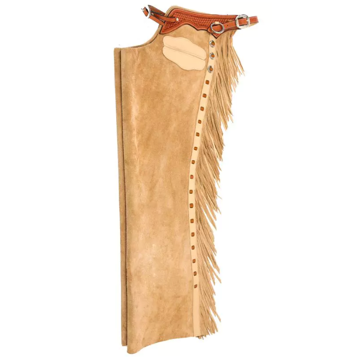 Chaps En Cuir Western Avec Franges, équitation, Adulte, Neuf, Marque HILASON