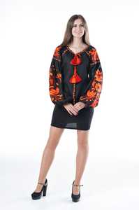 Vestido de verano de algodón de manga larga, cuello en V - Product Image 2