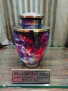 Urne de crémation en laiton de haute qualité, fournitures d'enterrement de la galaxie, brasworld inde - Product Image 4