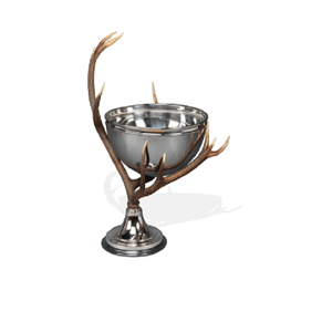 Fabuleux bol de noix de chocolat design en métal argent bol avec support de conception de bois de cerf pour organisateur de cuisine à domicile à vendre - Product Image 1