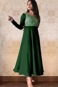 ชุดราตรียาวพิมพ์ลายดอกไม้สำหรับผู้หญิง,เสื้อคลุมทำจากผ้าคอตตอนพิมพ์ลาย Jaipuri - Product Image 5