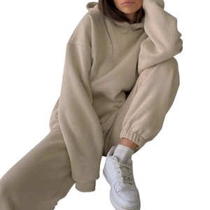 Ensemble de survêtement 2 pièces pour femme en coton imprimé, tendance hiver, personnalisable avec logo, grandes tailles, respirant - Product Image 4
