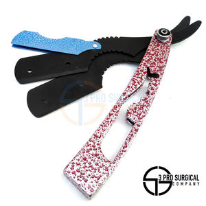 Maquinilla de afeitar recta de calidad 3Pro diseñada para uso profesional, construcción de acero inoxidable, diseño ligero y facilidad de control - Product Image 3