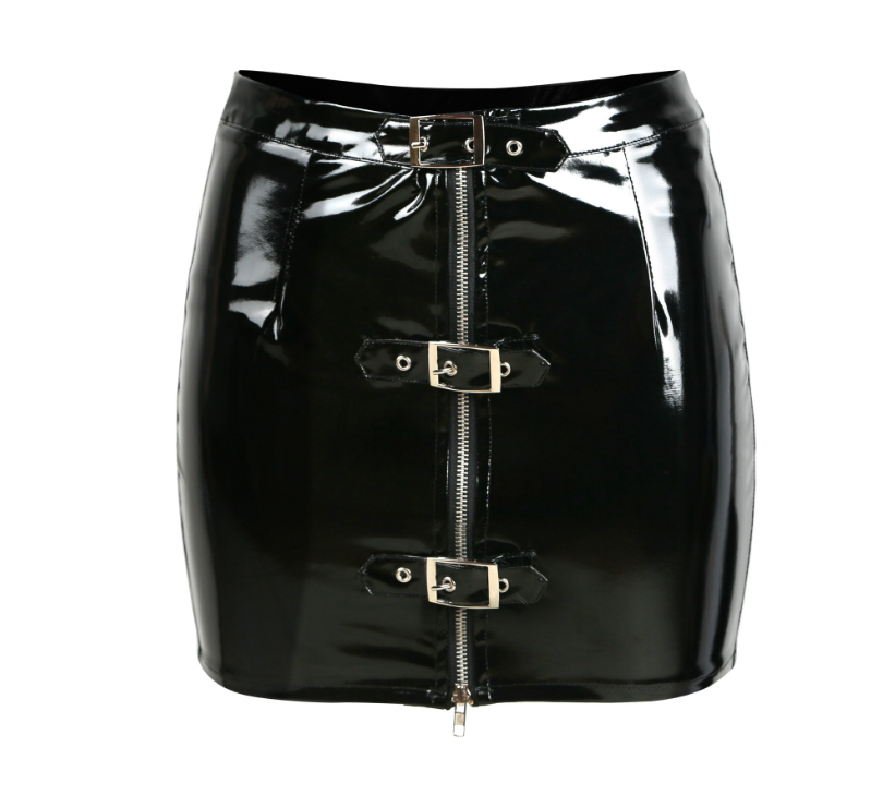 Sexy Vinyl Skirts High Waist, Lace Up, and Tight