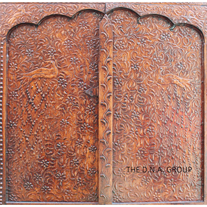 เก่าโบราณไม้มือทาสีหน้าต่างโบราณไม้ทำด้วยมือหน้าต่างไม้แขวนผนัง Jharokha อินเดียหัตถกรรมตกแต่งผนัง - Product Image 3