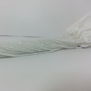 2มม. 3มม. หินบุษราคัมสีขาวขนาดเล็กธรรมชาติลูกปัดพลอยเจียระไนแบบ rondelle แบบออนไลน์สำหรับการทำเครื่องประดับกึ่งมีค่าของแท้ - Product Image 2