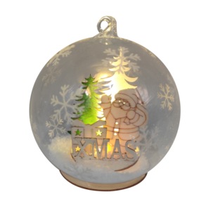Adornos Navideños <span class=keywords><strong>Esferas</strong></span> Navideñas <span class=keywords><strong>Blancas</strong></span> Lisas Vacías Adornos de Bolas de Cristal - Product Image 6