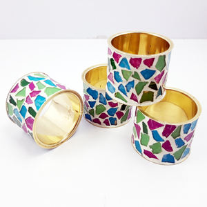 Design personnalisé Mosaïque Rond de Serviette Produit Métallique pour Maison et Cuisine Salle à Manger Décoration en Aluminium par HHO - Product Image 6