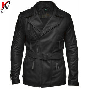 Chaqueta de Cuero de Oveja Auténtica para Hombre, Estilo Motero con Volantes Marrones Desgastados, Impermeable, Resistente al Viento y Transpirable, Personalizable - Product Image 5