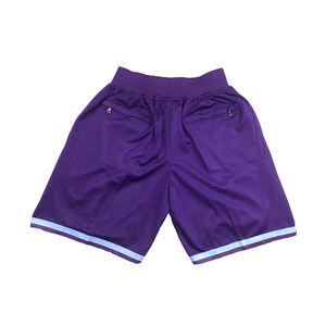 Polyester Mesh Made Retro Style <b>Shorts</b> Purple Color Plain Dyed <b>Basketball</b> <b>Shorts</b> for Youth Sports Wear <b>Shorts</b> - Product Image 1