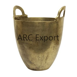 Seau à vin antique en fonte brute en métal doré de qualité supérieure Seau à vin en métal Barware fantaisie pour la meilleure vente de l'exportateur indien - Product Image 1