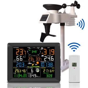 FT0300 WiFi Weather Station with Wireless Temperature Humidity Rain Gauge Anemometer Weather Forecast 8 Channels
