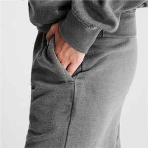 Ensemble de survêtement unisexe, costume à col roulé en coton, sweat-shirt, logo personnalisé, vêtements de sport, pour hommes et femmes, survêtement noir - Product Image 6