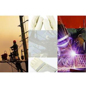 Vente en gros de gants de camping en cuir pour hommes et femmes vêtements de camping en plein air gant de protection contre la chaleur unisexe pour travaux de soudage au doigt - Product Image 6