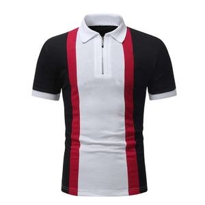 Camiseta de Polo Golf a rayas con logotipo personalizado para hombre, camiseta de corte holgado, diseño regular, Piqué para polo esencial OEM al por mayor - Product Image 6