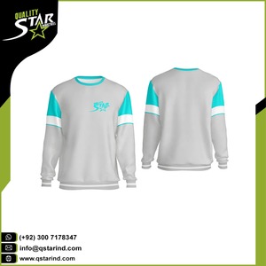 เสื้อสเวตเตอร์แขนยาวคอกลม,เสื้อสเวตเตอร์แบบสวมศีรษะแขนยาวมีฮู๊ดพิมพ์ลายแบบกำหนดเองว่างเปล่าขนาดใหญ่ - Product Image 2