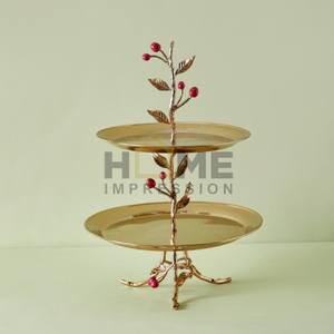 Support à gâteau rond en métal écologique à plusieurs niveaux, 2 pièces - Product Image 5