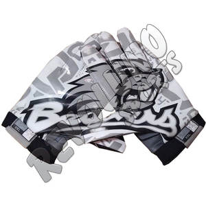 Gants de football américain Sticky Palm Jaguar Team Black Design Gants de football de haute qualité Logo récepteur - Product Image 3