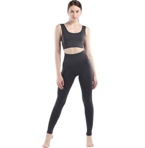 Ropa de gimnasio de alta calidad con logotipo personalizado OEM Conjunto de yoga y fitness para mujer Patrón sólido Tallas grandes - Product Image 2
