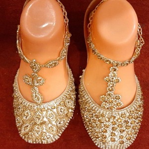 Pakistani Khussa <b>Ladies</b> <b>Shoes</b> Lightweight Indoor Spring Use Khussa <b>Shoes</b> - Product Image 3