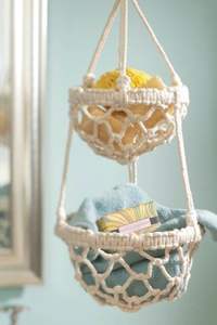 Venta caliente cuerda de algodón hecha a mano Cesta de fruta colgante Nuevo diseño Cesta colgante al por mayor - Product Image 3