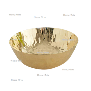 Lot de 2 bols de service alimentaire de tailles différentes, bol de service aux dattes martelées en métal de la meilleure qualité pour un usage domestique - Product Image 6