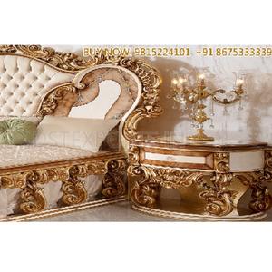 ชุดเฟอร์นิเจอร์ห้องนอนไม้สักสุดหรู สีทองเมทัลลิก ดีไซน์ทันสมัย พร้อมสีที่ปรับแต่งได้และดีไซน์ที่ทนทาน - Product Image 3