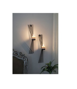 BRASS BLACK WALL HANGING CANDLE HOLDER By BRASSWORLD INDIA - Product Image 1