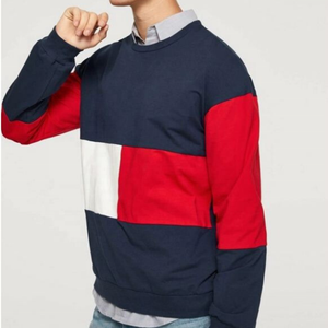 Sudadera de bloque de color de alta calidad para hombre con tela polar de algodón 100% - Product Image 3