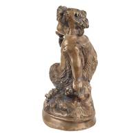 Chérubin prince en laiton doré fait à la main avec une main en verre, sculptures italiennes de la Renaissance, statue, pièces maîtresses, décoration, articles cadeaux