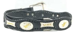 Ceintures Conchos Western en cuir véritable avec boucle de 3 pièces - Product Image 3