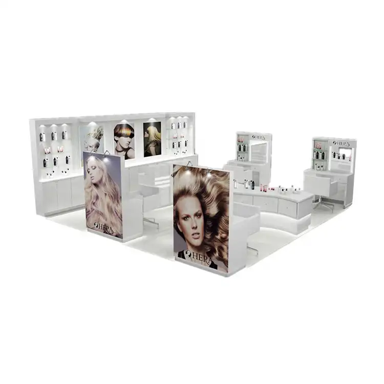 Luxury fashion design beauty hair salon furniture for kiosk shop equipment