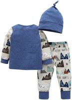 OEM Custom Hoge Kwaliteit Herfst Winter Outfits Jongens Nieuwgeboren 3-delige Kledingset Effen Velours Pullover Top Broek Hoed Smart