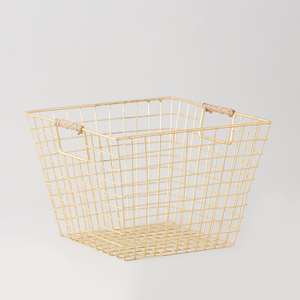 Cestas doradas de Metal con asas, Juego de 3 cestas en forma de rectángulo, nuevo diseño, alta calidad, superventas - Product Image 5