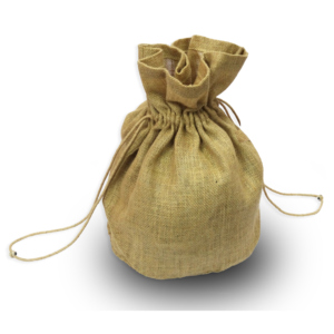 <b>Reusable</b> Burlap Drawstring <b>Bag</b> with Handle | Custom Printed Eco Friendly Tote for Shopping Grocery Corporate Promotion - Product Image 1
