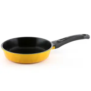 CHEFLINE EcoLite Panci Penggorengan Keramik Frypan 20Cm, Panci Memasak Kuning Ramah Lingkungan, Panci Masak Lapisan Tidak Lengket Aluminium Buatan Korea