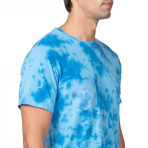 T-shirt décontracté tie-dye à col rond en coton pur pour hommes/garçons, vente en gros OEM - Product Image 5