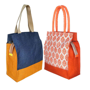 Eco-Friendly Small Jute Shopping <b>Bag</b> with Zip & Handle Handmade Stylish Fancy Multipurpose Grocery Gift Carry <b>Bag</b> for Daily Use - Product Image 1