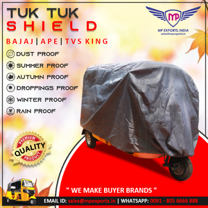 Kayme — housse de protection contre les intempéries, couverture de sécurité anti-rayure pour trois roues, amortisseurs de roseaux de voiture, pour bajj tx, Tuk, en vente - Product Image 3