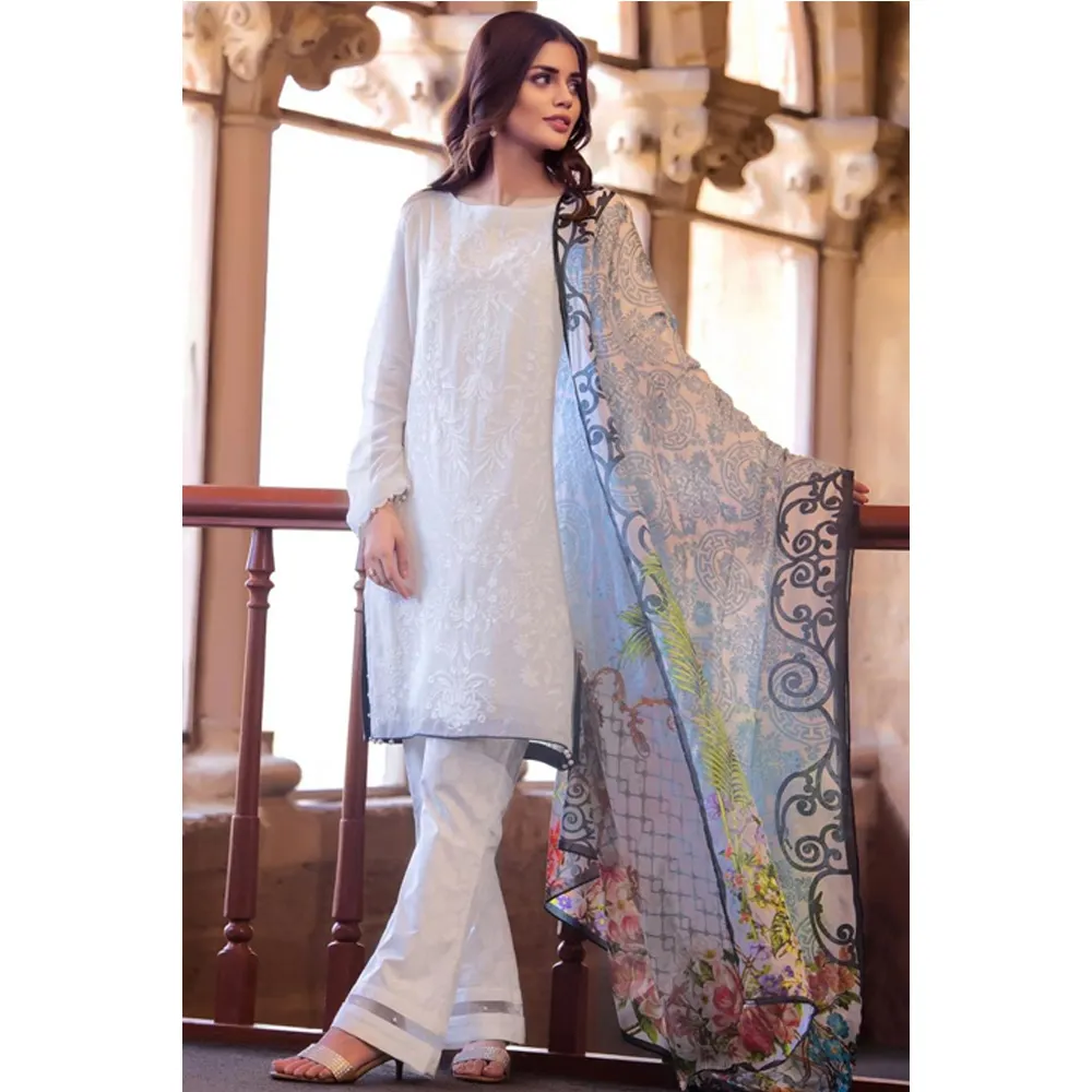 Пакистанские платья с принтом газона/пакистанские дизайны сальвар камиз/женские готовые костюмы