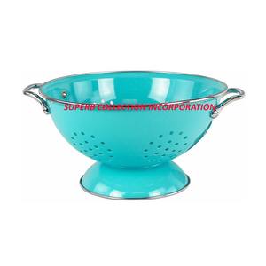 Colador de metal de diseño personalizado brillante azul cielo en gran oferta - Product Image 1