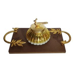 Top Look, venta al por mayor, decoración de bebidas, bandeja de madera con mango de Metal, nuevo diseño, bandeja de servicio de madera de Acacia hecha a mano, mango de Metal - Product Image 6